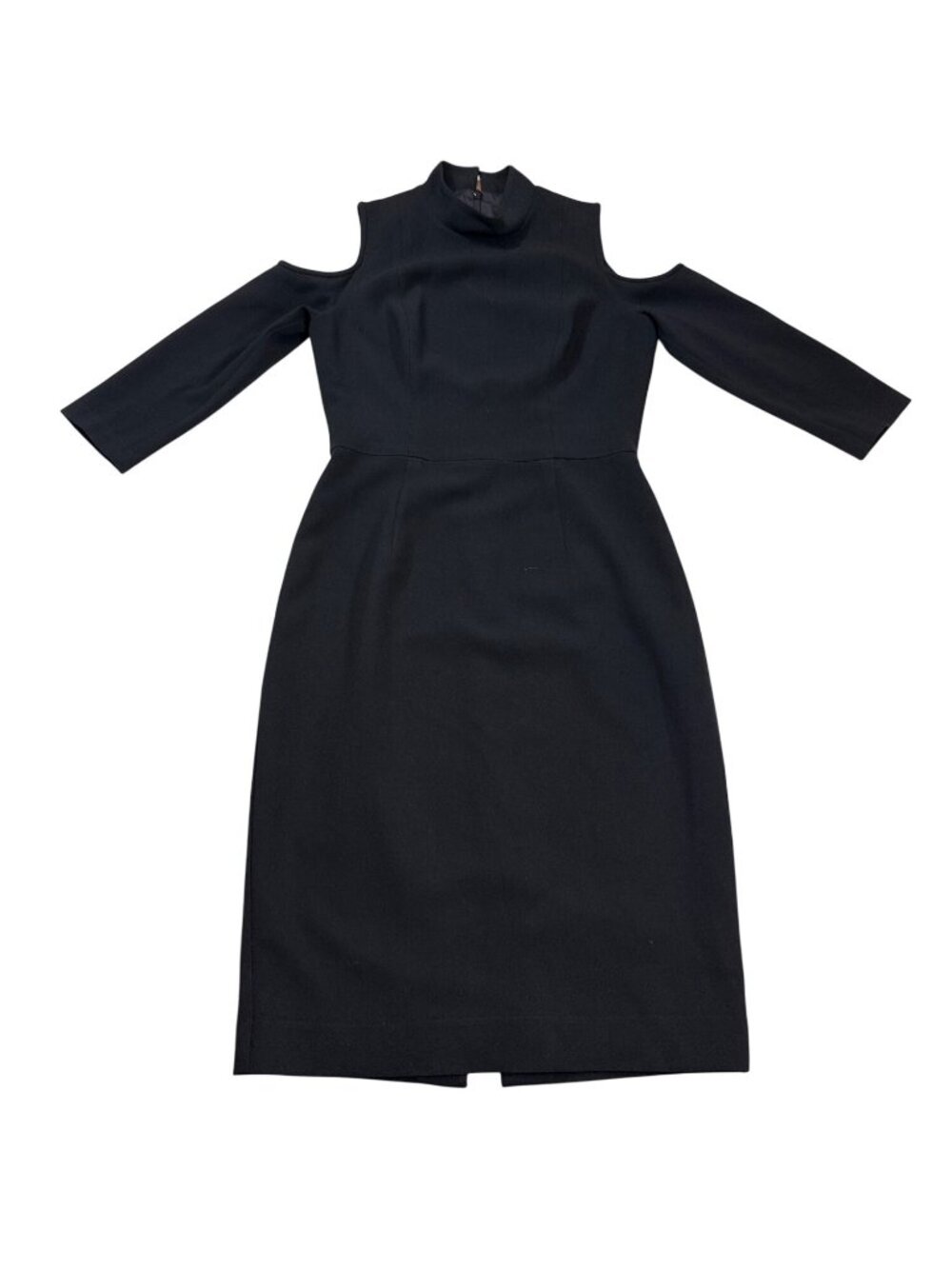 Black Halo Off-Shoulder Cutout Midi Dress Size 4 With Back Zipper (D1126)